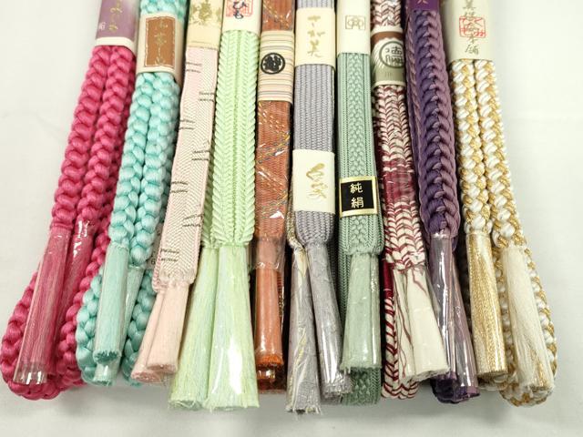 平和屋着物●和装小物 帯締め10本セット 高麗組 三越扱い さが美扱い 美保姿本舗謹製 金糸 逸品 未使用 CABF7557ju