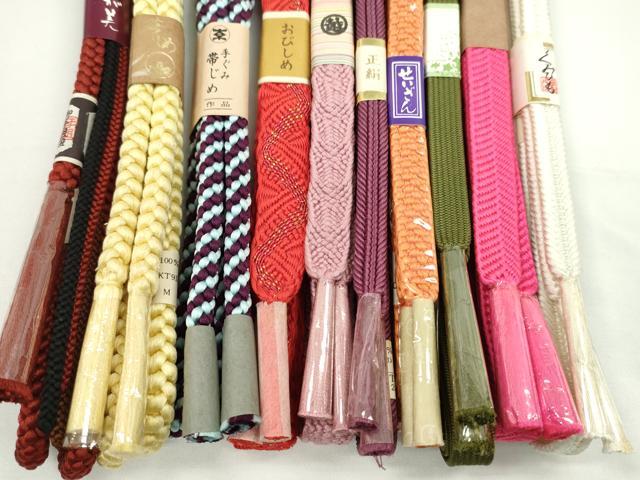 平和屋着物●和装小物 帯締め10本セット 高麗組 唐組 笹浪組 さんび謹製 三越扱い さが美扱い 金彩 逸品 未使用 CABF7564ju