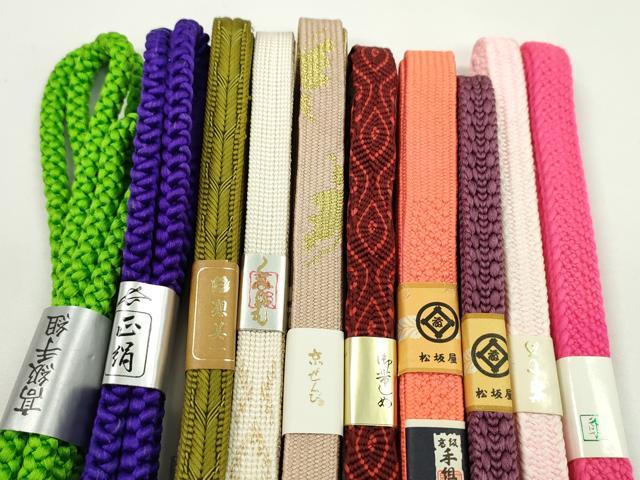 平和屋着物●和装小物 帯締め10本セット 高麗組 唐組 丸組 礼装用 松坂屋扱い 金糸 逸品 未使用 CABF7566ju