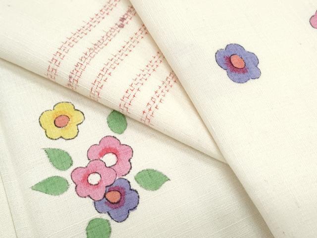 平和屋着物▽上質な紬 単衣 花間道 正絹 逸品 CABF7648th