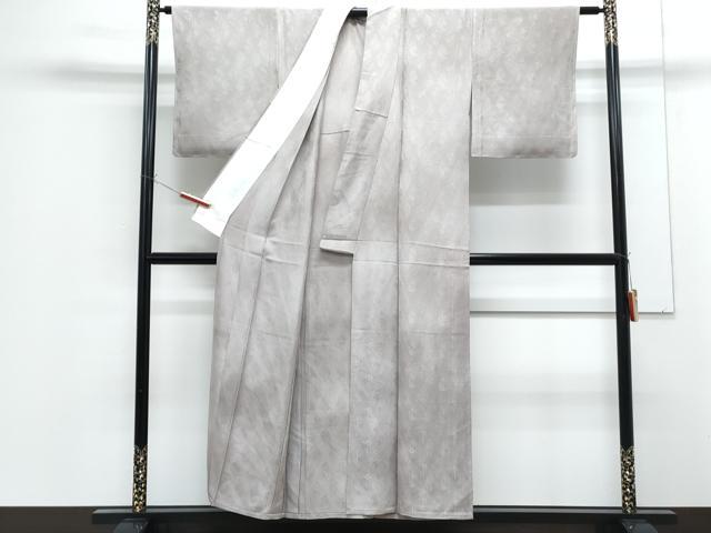 平和屋着物▽上質な小紋 単衣 草花地紋 暈し染め 正絹 逸品 CABF7661th