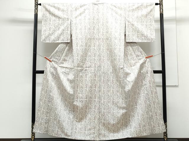 平和屋着物▽上質な紬 単衣 蔦の葉間道 正絹 逸品 CABF7674th