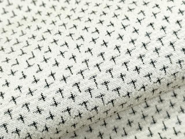 平和屋着物▽本塩沢 単衣 舞花文 正絹 逸品 CABF7679th
