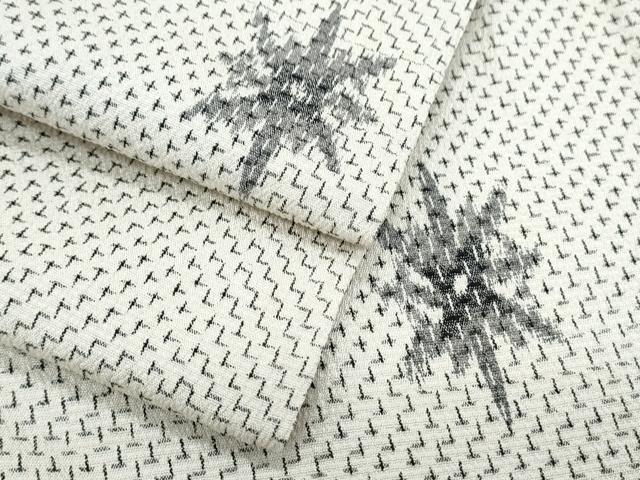 平和屋着物▽本塩沢 単衣 舞花文 正絹 逸品 CABF7679th