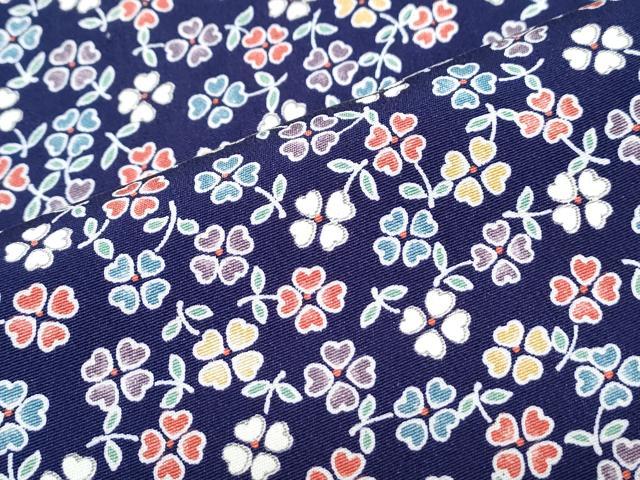 平和屋着物▽上質な小紋 単衣 草花文 正絹 逸品 CABF7709th