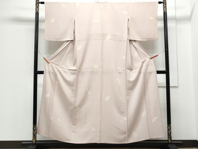 平和屋着物▽上質な小紋 単衣 貝合わせ松葉文 正絹 逸品 CABF7726th