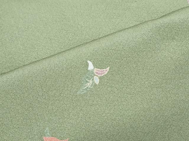平和屋着物▽上質な小紋 単衣 舞花文 正絹 逸品 CABF7730th