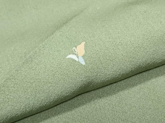 平和屋着物▽上質な小紋 単衣 舞花文 正絹 逸品 CABF7730th