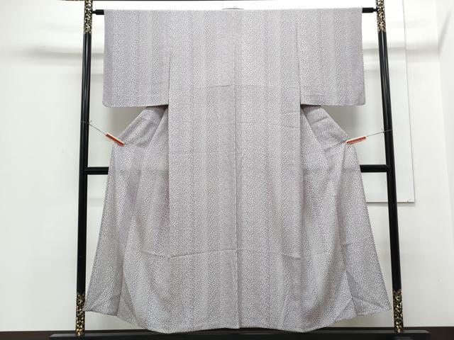 平和屋着物▽上質な小紋 単衣 草花間道 正絹 逸品 CABF7736th