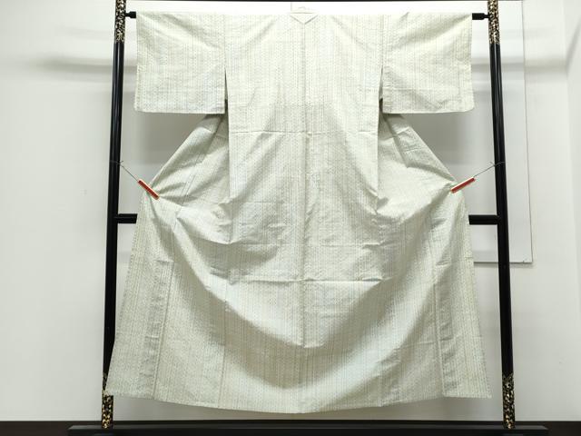 平和屋着物▽上質な紬 単衣 吉祥間道 正絹 逸品 CABF7753th