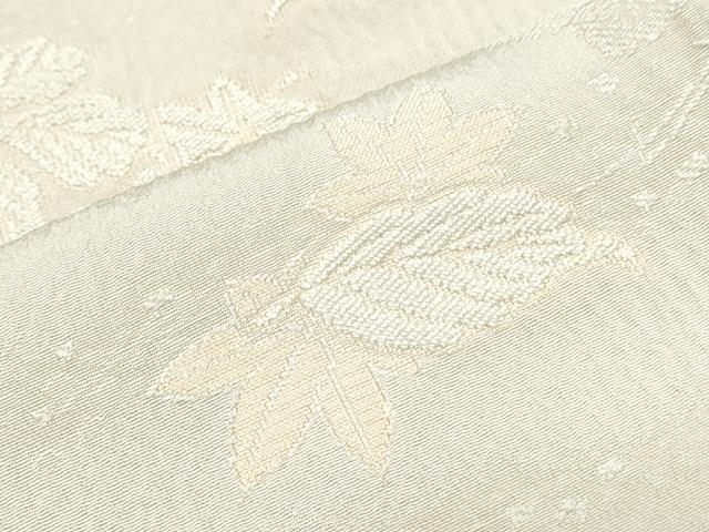 平和屋着物▽豪華色留袖 色無地 単衣 刺繍 舞葉文 鳥の子色 正絹 逸品 CABF7772th