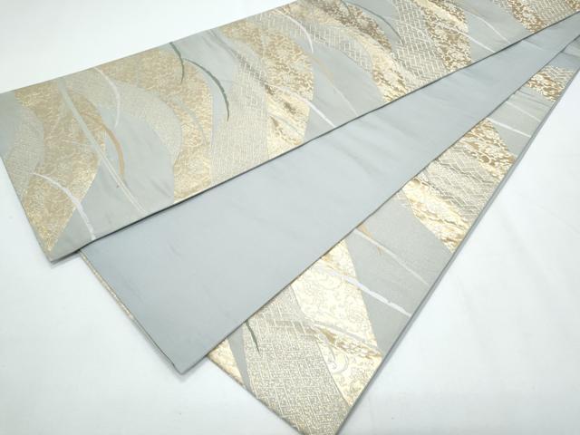 平和屋着物◎六通柄袋帯 雪芝文 金糸 正絹 逸品 CABF7905th