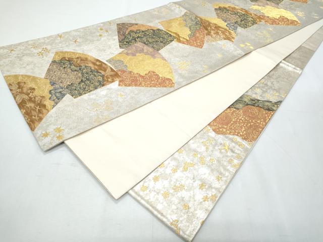 平和屋着物◎太鼓柄袋帯 奥雅 金糸 正絹 逸品 CABF7924th