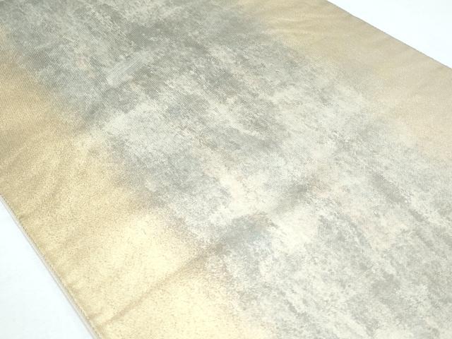 平和屋着物◎六通柄袋帯 霞文 金糸 正絹 逸品 CABF7931th