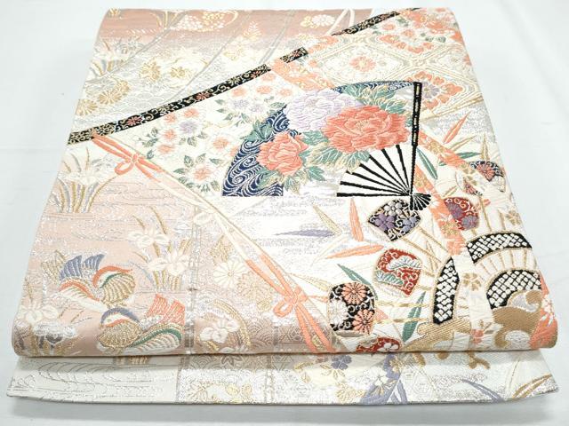 平和屋着物◎六通柄袋帯　唐織　扇面花文　金銀糸　正絹　逸品　BAAW0119hj 平和屋着物◎六通柄袋帯 唐織 金銀糸 DAAW1219qaの 平和屋2□六通柄袋帯 &frasl;e249254289&frasl;ya&frasl;image&frasl;e249254289.3