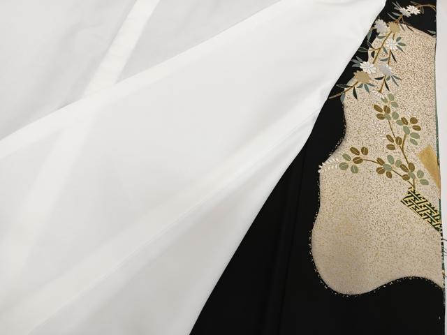 平和屋着物■豪華黒留袖 駒刺繍 束ね飛鶴松梅花文 暈し染め 金彩 正絹 逸品 CABF8063xi