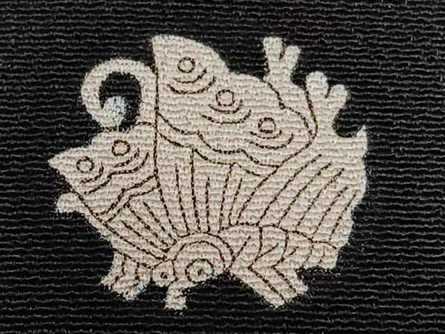 平和屋着物■豪華黒留袖 駒刺繍 鶴宝尽くし文 正絹 逸品 CABF8078xi
