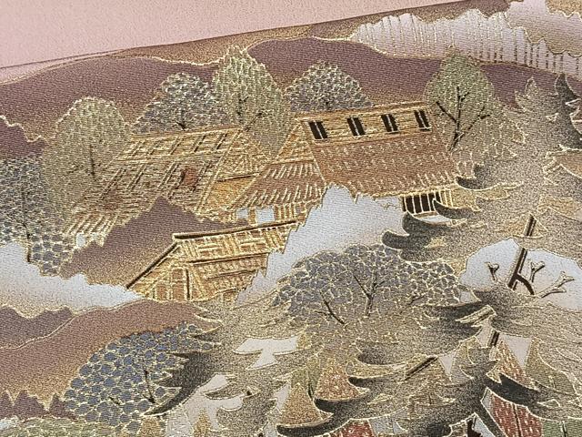 平和屋着物■訪問着 風景文 金彩 正絹 逸品 CABF8099xi