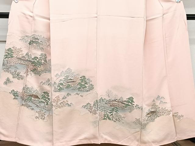 平和屋着物■豪華色留袖 風景文 寿光織 金糸 正絹 逸品 CABF8112xi