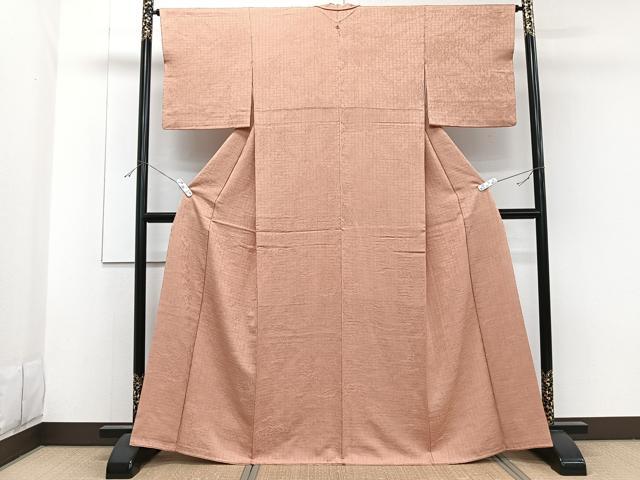 平和屋着物■上質な色無地 樹林地紋 ときがら茶色 正絹 逸品 CABF8134xi