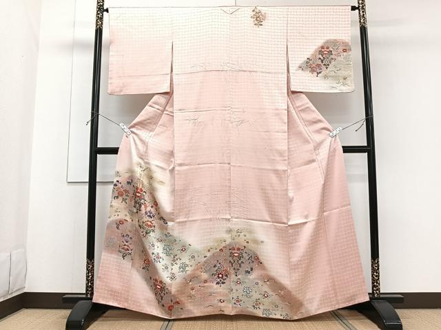 平和屋着物■訪問着 花鳥文 金彩 正絹 逸品 CABF8170xi