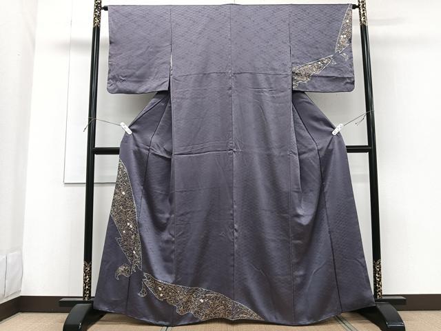 平和屋着物■訪問着 絞り 草花文 暈し染め 金彩 正絹 逸品 CABF8185xi