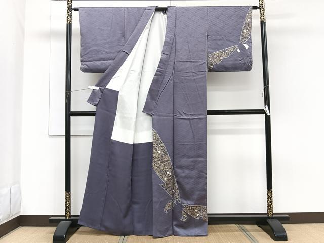 平和屋着物■訪問着 絞り 草花文 暈し染め 金彩 正絹 逸品 CABF8185xi