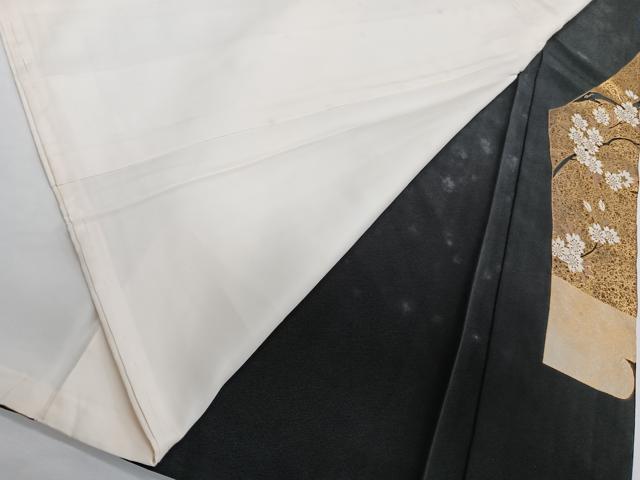 平和屋着物■豪華黒留袖 作家物 花車文 金彩 正絹 逸品 CABF8186xi