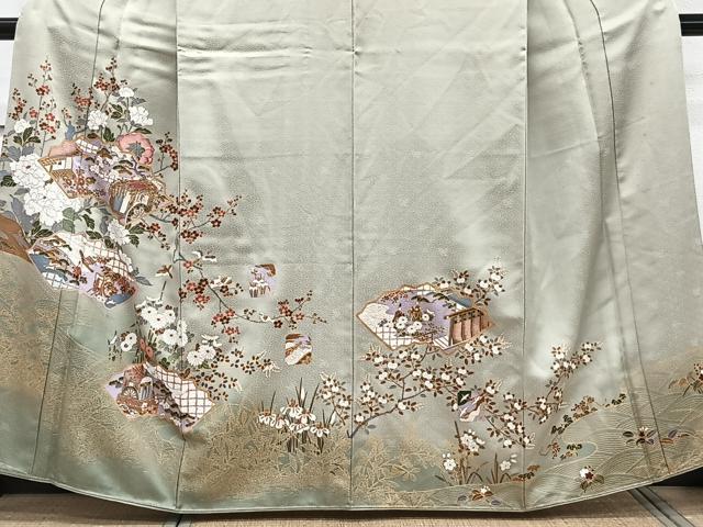 平和屋着物■訪問着 飛鳥風景人物花文 金彩 正絹 逸品 CABF8190xi