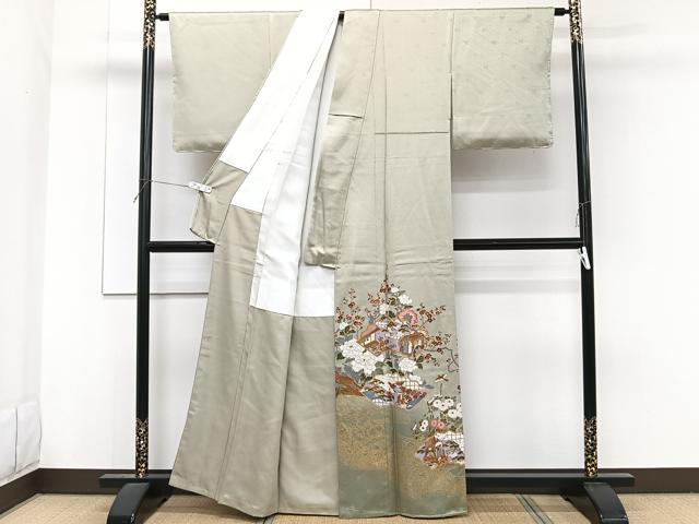 平和屋着物■訪問着 飛鳥風景人物花文 金彩 正絹 逸品 CABF8190xi