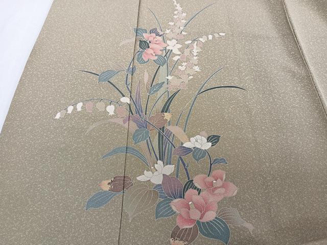 平和屋着物■訪問着 草花文 松坂屋扱い 正絹 逸品 CABF8196xi