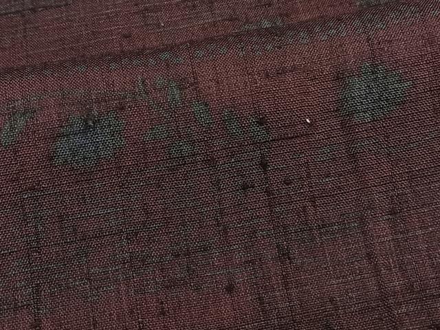 平和屋着物■上質な紬 横段草花文 正絹 逸品 CABF8213xi