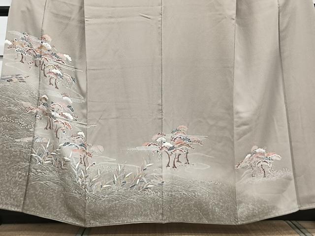 平和屋着物■訪問着 枝松船食器文 暈し染め 金彩 正絹 逸品 CABF8219xi