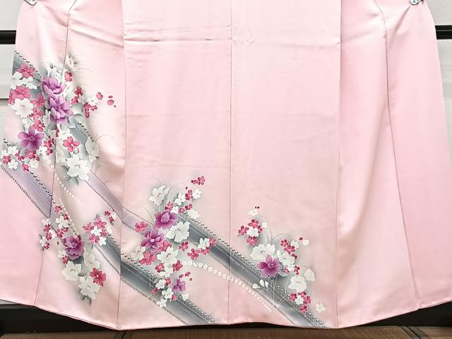 平和屋着物■訪問着 草花文 暈し染め 正絹 逸品 CABF8248xi