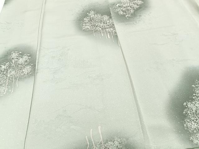 平和屋着物■上質な小紋 樹林文 暈し染め 正絹 逸品 CABF8265xi