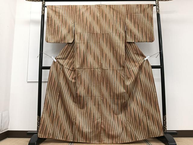 平和屋着物■小紋 縞 暈し染め 洗える着物 CABF8290xi