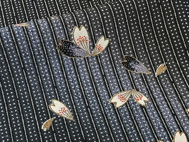 平和屋着物■小紋 間道花びら文 暈し染め 洗える着物 CABF8297xi
