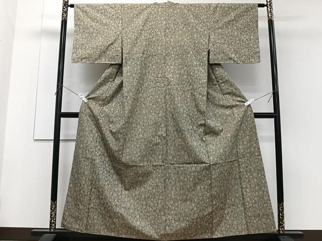 平和屋着物■上質な紬 蜀江花文 正絹 逸品 CABF8303xi
