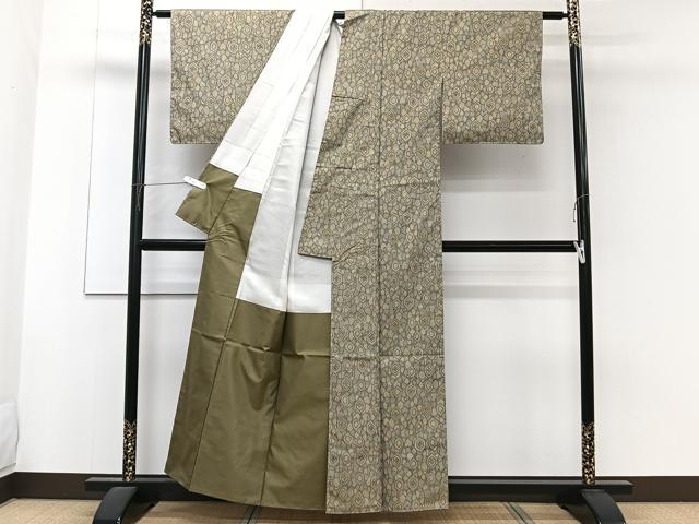 平和屋着物■上質な紬 蜀江花文 正絹 逸品 CABF8303xi