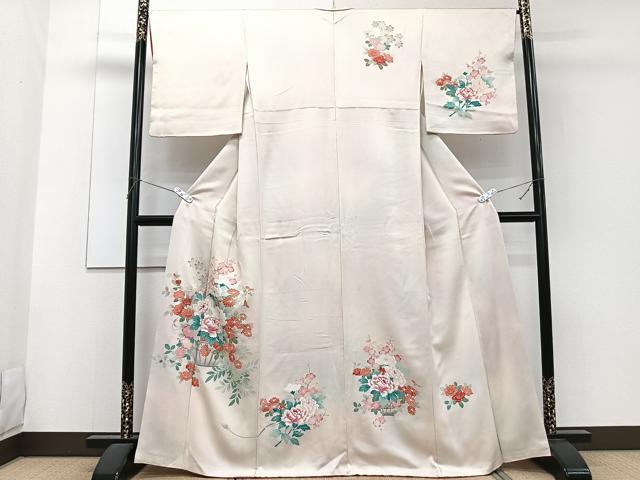 平和屋着物■訪問着 刺繍 飾花文 暈し染め 正絹 逸品 CABF8311xi