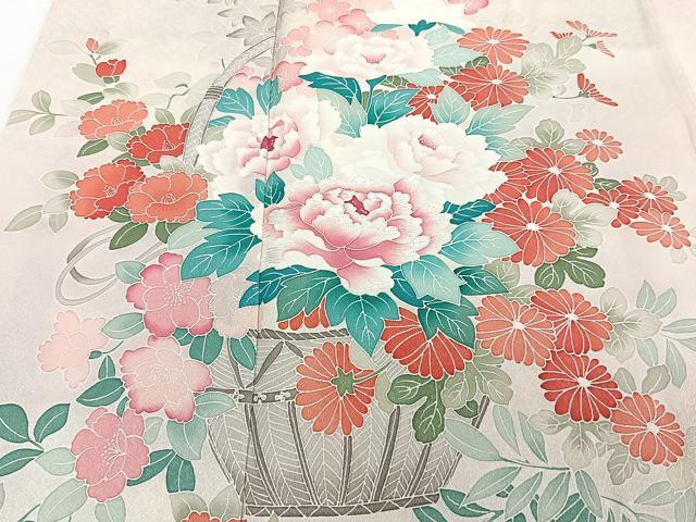 平和屋着物■訪問着 刺繍 飾花文 暈し染め 正絹 逸品 CABF8311xi