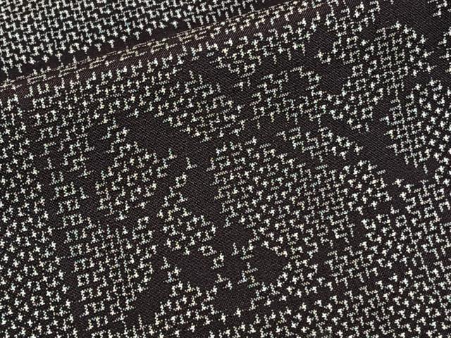 平和屋着物■上質な紬 横段花文 正絹 逸品 CABF8322xi