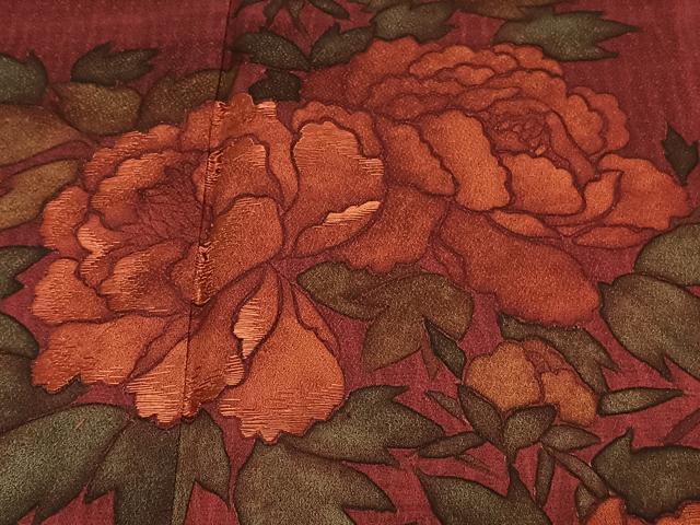 平和屋着物■訪問着 刺繍 草花文 正絹 逸品 CABF8337xi