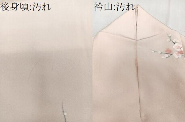 平和屋着物■訪問着 手描き 籬花鳥文 暈し染め 正絹 逸品 CABF8346xi