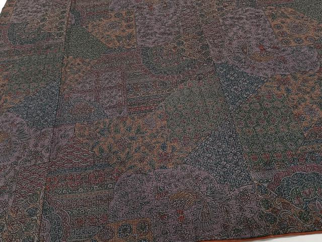 平和屋着物■上質な小紋 切嵌花鳥文 正絹 逸品 CABF8357xi