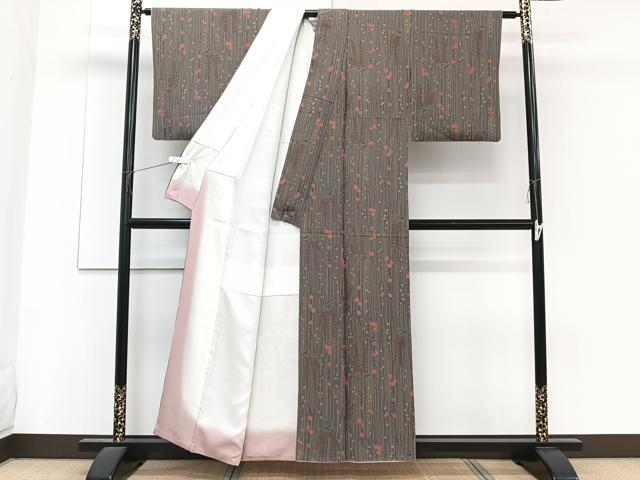 平和屋着物■上質な小紋 枝垂れ花文 正絹 逸品 CABF8369xi