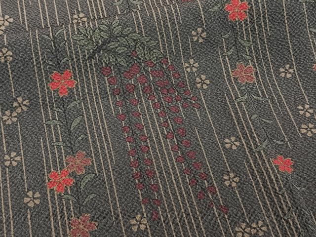 平和屋着物■上質な小紋 枝垂れ花文 正絹 逸品 CABF8369xi