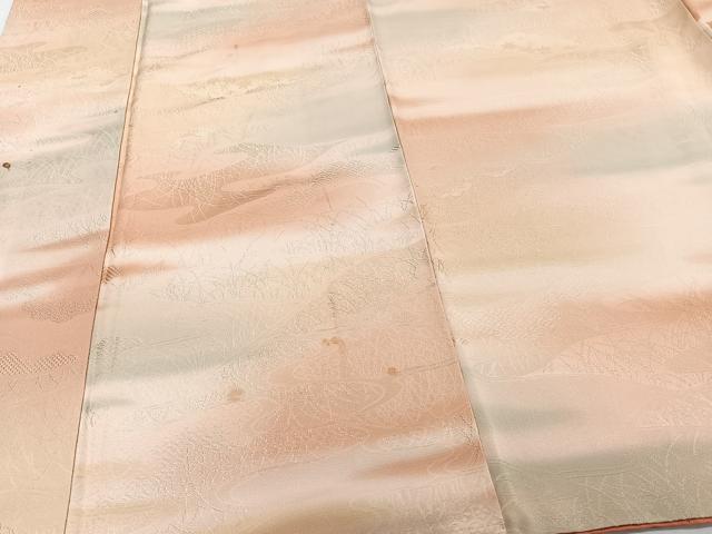 平和屋着物■上質な小紋 流水草花文 暈し染め 正絹 逸品 CABF8376xi