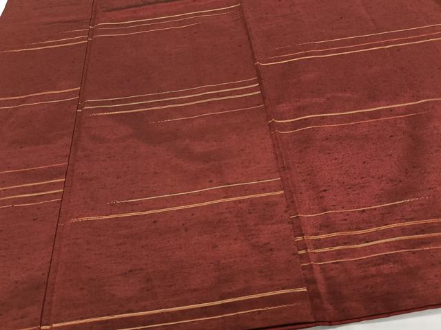 平和屋着物■上質な紬 横線文 正絹 逸品 CABF8396xi