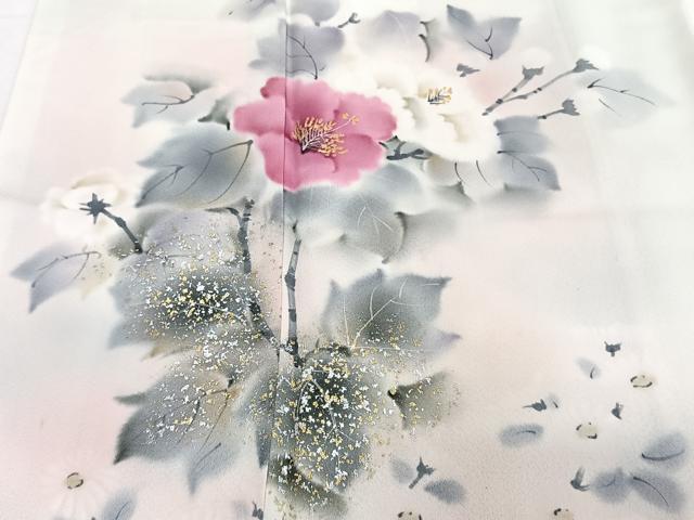 平和屋着物■訪問着 手描き 草花文 暈し染め 金銀彩 正絹 逸品 CABF8397xi